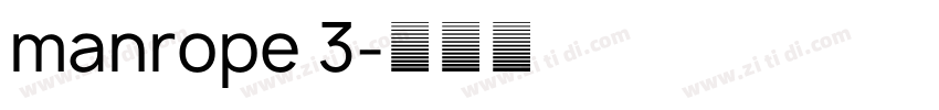manrope 3字体转换
